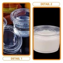 Set 50 cupe de desert transparente din plastic si capac, 250 ml - Img 3