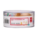 Set accesorii birou agrafe, clipsuri, elastic, pioneze, Deli - Img 3