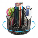 Suport metalic mesh rotativ cu 4 compartimente