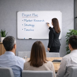 Whiteboard Tabla magnetica 90 x 120 cm rama aluminiu Classic + Cadou - Img 3