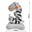Balon petrecere din folie, forma de animalut, Cifra 3 Zebra 56 cm, de podea - Img 2