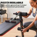Bancă Fitness sit-up pliabilă cu înălțime reglabilă, pentru Casa, Birou si Sala - Img 4