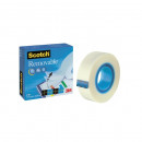 Banda adeziva transparent mata, repozitionabila, 19mm x 33m, 3M - SCOTCH Removable