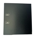 Biblioraft A4, plastifiat PP/paper, margine metalica, 50 mm, Optima Budget - negru - Img 2