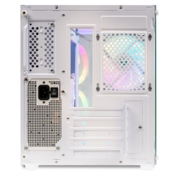 Carcasa gaming Spacer Aquarium White Mini Tower, sticla securizata, 3 x ARGB, Cooler USB 3.0 x 1 - Img 4