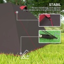 Cort de camping pentru 2-4 persoane, Impermeabil cu uși duble 360x250x130 cm - Img 8