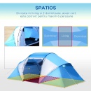 Cort de Camping pentru 6 Persoane Impermeabil Stâlpi din Fibră de Sticlă 460 × 230 × 195cm - Img 8