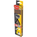 Creion cu guma Maped Black' Peps HB 12 buc/set