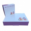 Cutii prajituri din carton, Love, capac atasat, 250 x 250 x 80 mm, 25 buc/set - Img 5