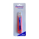 Cutter Optima Basic, lama trapezoidala SK5, auto-retractabil, sina metalica, ABS