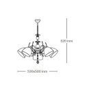 Lustra Dorya Silver Alb+Crom 5xE27 60W Erste - Img 2
