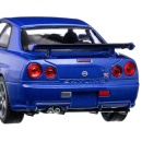 Macheta Auto Welly scara 1:24 Nissan Skyline GT-R R34 2000 albastru - Img 5