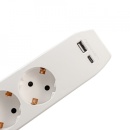 Prelungitor Spacer 4.5 m cu 3 prize Schuko + Type-C x 1, USB x 1, cablu 3.1A, 16 A, max. 3500W - Img 5