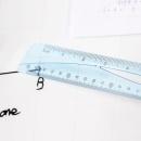 Rigla din plastic transparent 30 cm DELI - Img 4