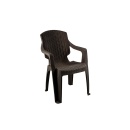 Scaun gradina din plastic model Ratan maro, 60 x 58 x 87cm