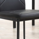 Set de 4 scaune Living cu spatar inalt, piele PU si otel, 41x50x97cm - Img 8