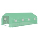 Solar Sera pentru gradina cu acoperis schelet metalic, 6x3x2 m, verde - Img 9