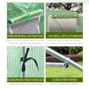 Solar Sera Tunel de Exterior cu Copertina din PE, Usa cu Fermoar si 6 Ferestre, 4.5x3x2 m, verde - Img 3