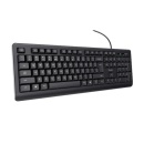 Tastatura Trust Primon cu fir, USB 1.8m, full size, taste silentioase, 104 taste