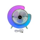 Ventilator Portabil cu LED RGB, USB, Reglaj 180