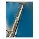 Caiet mecanic 4 inele - D25mm, coperti flexibile PP, Optima Flex - albastru transparent - Img 3