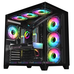 Carcasa 1STPLAYER Gaming MV8 Cube Tower NEGRU - Img 3