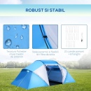 Cort de Camping pentru 6 Persoane Impermeabil Stâlpi din Fibră de Sticlă 460 × 230 × 195cm - Img 5