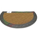Covoras intrare Semioval Cauciuc + fibra nuca cocos 45 x 75 cm