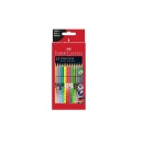 Creioane colorate 12 culori, grip, Faber-Castell