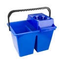 Galeata cu storcator, doua compartimente, 2 x 7 litri Albastru - Img 2