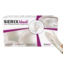 Manusi examinare Latex Nepudrate Albe, Serix XL, 100buc/cut