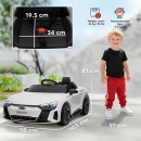 Masina electrica pentru copii, Homcom, Audi RS E-Tron GT, telecomanda, 12V - Img 4