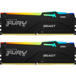 Memorie RAM Kingston FURY Beast RGB, 32GB DDR5, 5200MHz, CL40