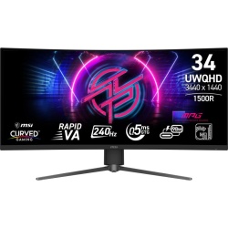 Monitor Consumer MSI MPG 346CQRF X24, 34", 3440 x 1440 pixeli, Black