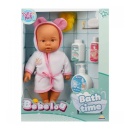 Papusa bebelus, Bebelou, Dollz n More, Timpul pentru baita, 35 cm, roz - Img 1