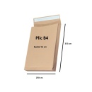 Plic B4 kraft,siliconic cu burduf 15 cm (250*353 mm) 120gr/mp