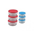 Set 3 caserole rotunde din sticla cu capace 450ml - Img 2