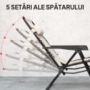 Set de 2 sezlonguri de grădină și măsuță cu suport pahare - Img 7