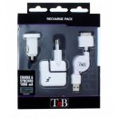 SET incaractor IPHONE TnB 3-IN-1 RECHARGE PACK