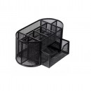 Suport Organizator Birou metalic mesh cu 8 compartimente si 1 sertar - Img 2
