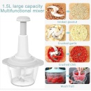 Tocator manual pentru legume si fructe, Inox, 2l - Img 5