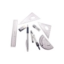 Trusa geometrie Aihao 7702, 8 piese
