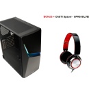 Carcasa Gaming Spacer THUNDER cu banda RGB + CASTI Spacer - SPHS-SILVER
