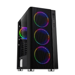 Carcasa Spacer Rainbow, RGB, Mid Tower, Black