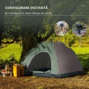 Cort Camping pentru 4 Locuri, in Forma de Iglu, 210x210x135cm