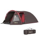 Cort de camping pentru 2-4 persoane, Impermeabil cu uși duble 360x250x130 cm - Img 2