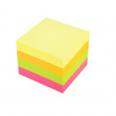 Cub notes autoadeziv 51 x 51 mm, 400 file, Culori Neon Deli