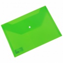 Mapa din plastic cu buton, format A4. Albastru Deli - Img 3