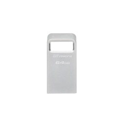 Memorie USB Kingston DataTraveler Micro 64 GB, USB 3.2, Argintiu