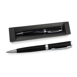 Pix metalic negru cu mina tip cross si accesorii cromate in cutie carton - Img 2